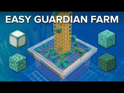 Minecraft EASY Guardian Farm - No Portals - 5000+ Per/h