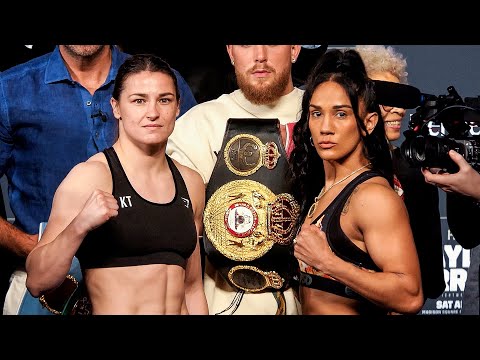 Katie Taylor vs. Amanda Serrano • FULL WEIGH-IN & FINAL FACE OFF • DAZN & Matchroom Boxing