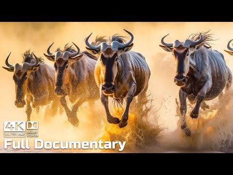 The Great Wildebeest Migration | Full Series  | Wild Animals Documentary 4K with Calming Music