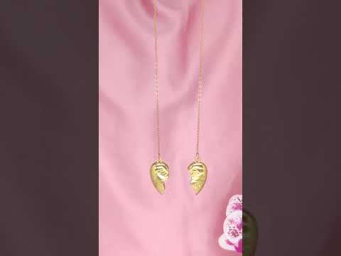 Golden ad pendant with chain