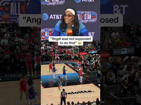 A'ja Wilson on blocking Angel Reese's shot unexpectedly 😭