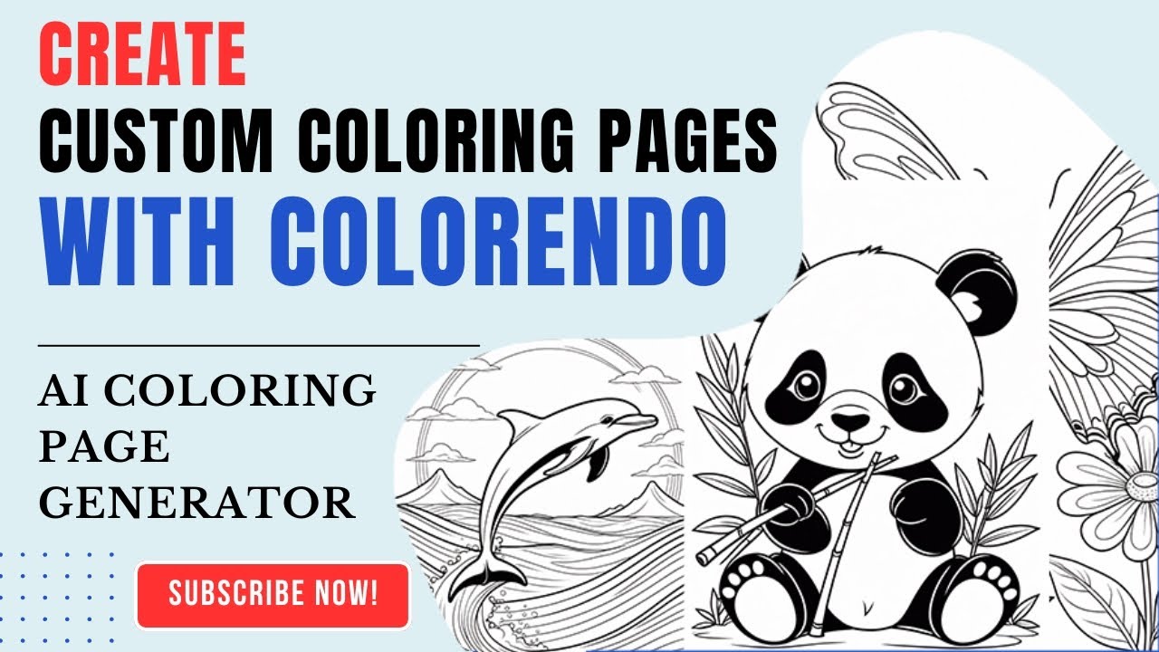 Create Custom Coloring Pages in Seconds with Colorendo | AI Coloring Page Generator