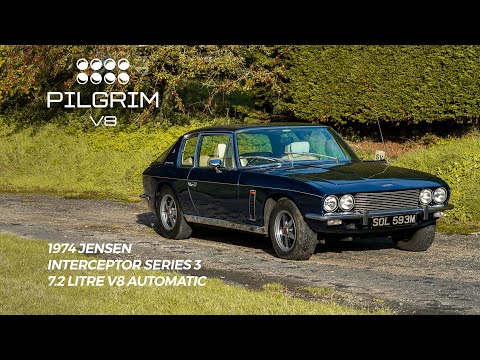 On the road in a 1974 Jensen Interceptor 7.2 S3