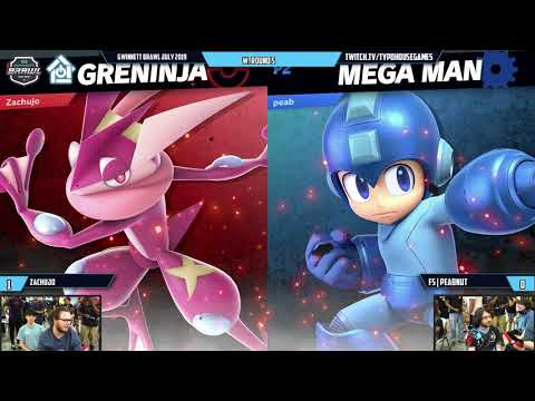 Gwinnett Brawl July 2019 - Zachujo(Greninja) VS FS| Peabnut(Megaman) - W. Round 5