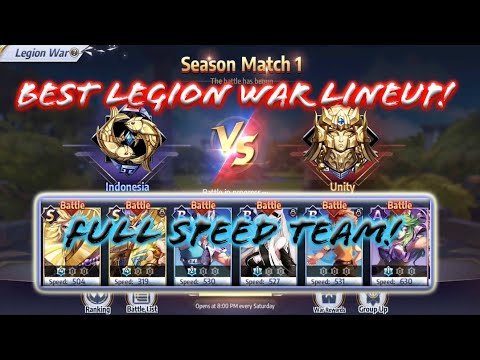 Saint Seiya: Awakening - Best Legion War Lineup! (Indonesia vs Unity Legion War)