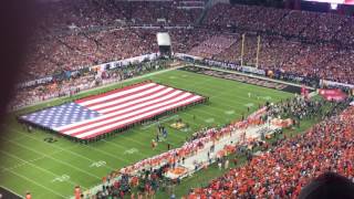 National Anthem at the 2017 National Championship with plane flyover AWESOME