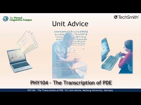 PHY111 - Unit Advice (The Transcription of PDE)