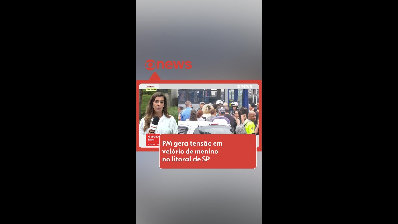 PM gera tensão em velório de menino no litoral de SP #g1 #noticias