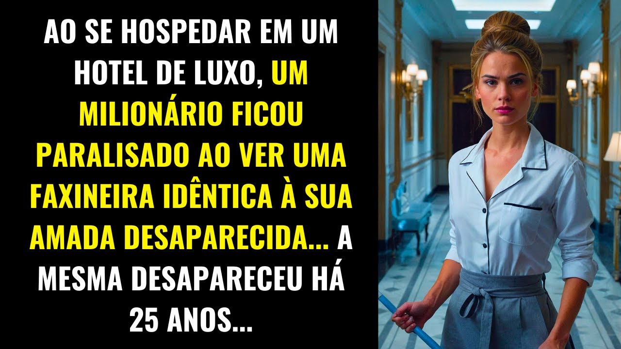 EM UM HOTEL DE LUXO, UM MILIONÁRIO FICOU PARALISADO AO VER UMA FAXINEIRA IDÊNTICA AO SEU AMOR...