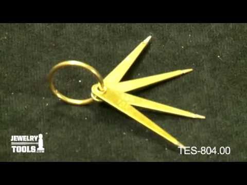 TES-804.00 - Gold Test Needles, Set of 4 - Jewelry Making Tools Demo