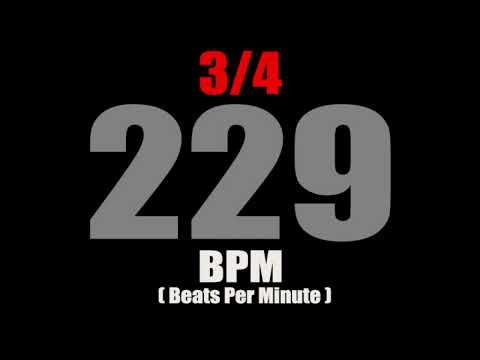Metronome 229 BPM For Time Signature 3/4