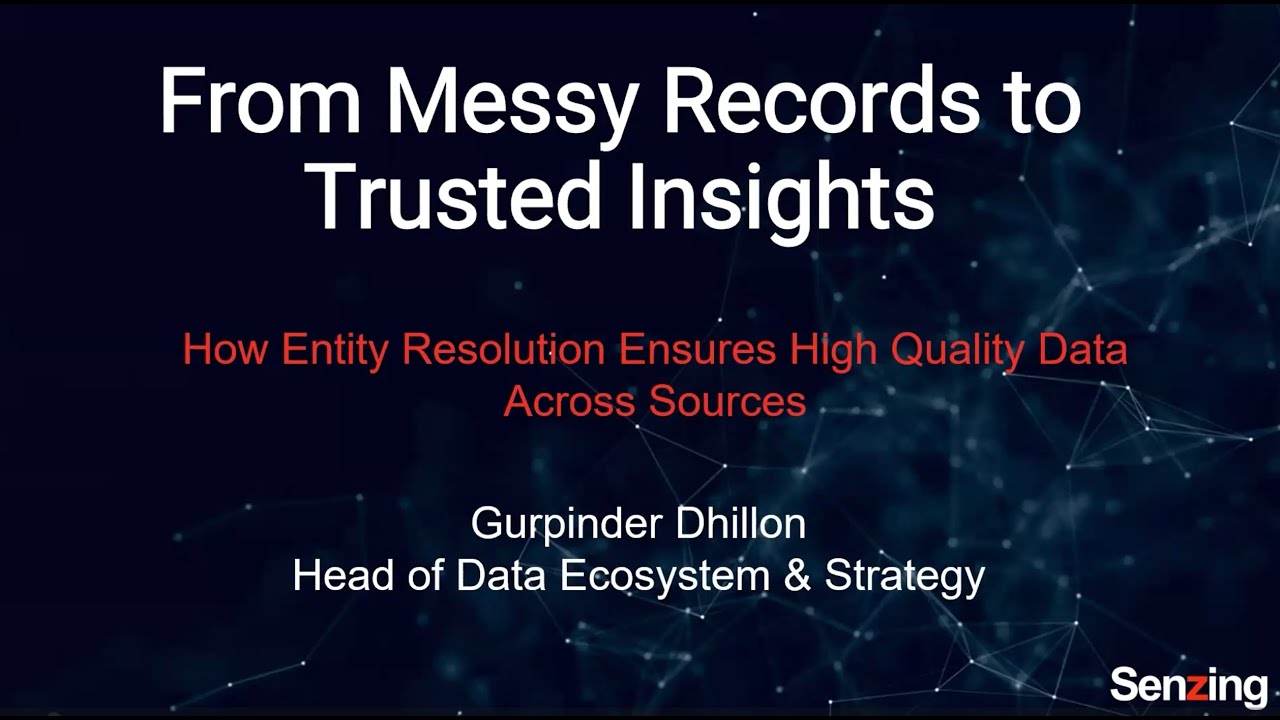 How Entity Resolution Ensures High Quality Data Across Sources