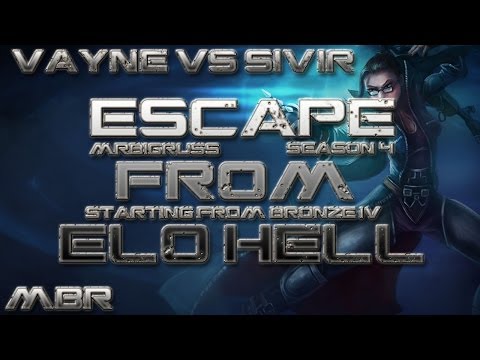 Escaping Elo Hell S4 - Vayne Vs Sivir AD Carry Gameplay / FaceCam ! HD - League of Legends