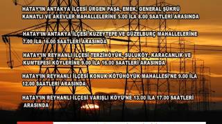 4 EYLÜL PAZAR GÜNÜ ELEKTRİK KESİNTİSİ UYGULANACAK