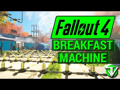 FALLOUT 4: Contraptions Workshop DLC Breakfast Machine! (UpIsNotJump Creation)