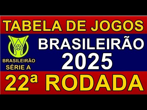 TABELA DE JOGOS DO CAMPEONATO BRASILEIRO 2025 • 22ª RODADA • PRÓXIMOS JOGOS DO BRASILEIRÃO 2025