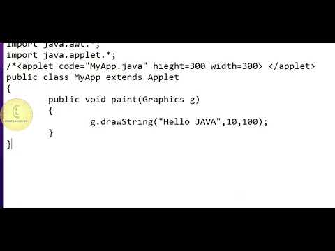 Java Applet 2 Making Applet Without Html File Codelearning