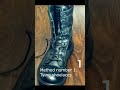 How to tie the laces of military combat boots, option 1.