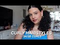 6 CURLY HAIRSTYLES FOR SUMMER 🍉: 3a/3b curls, mini tutorials