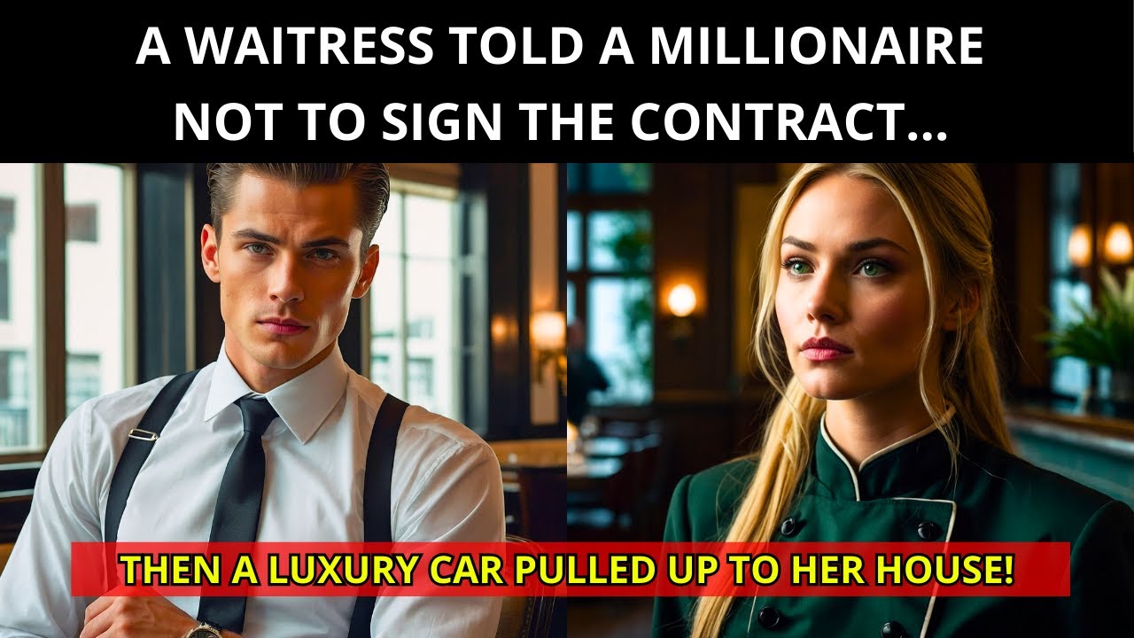 THE WAITRESS WARNED THE MILLIONAIRE ABOUT HIS FRIEND... THE NEXT DAY, A LUXURY CAR SHOWED UP AT HIS