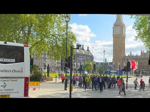 🇬🇧 LONDON TO CANTERBURY BY BUS, 2 HOUR BUS RIDE WITH NATIONAL EXPRESS, ENGLISH COUNTRYSIDE, 4K60 HDR