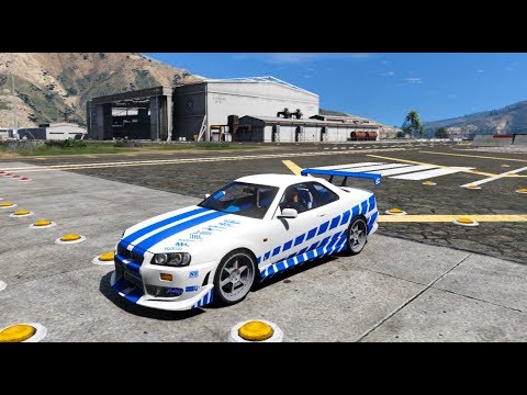 GTA V - Nissan Skyline GT-R34 - 2 Fast 2 Furious Walk-around HD (MVGA, VisualV, NVR)