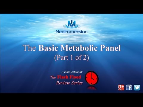 The Basic Metabolic Panel, "The BMP", (part 1 of 2)