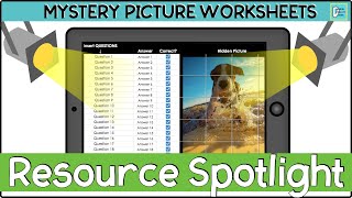 Mystery Hidden Pictures Digital Worksheets