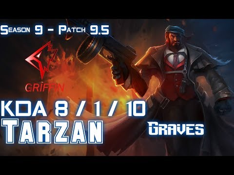 GRF Tarzan GRAVES vs KINDRED Jungle - Patch 9.5 KR Ranked