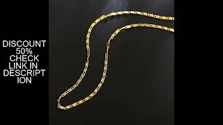 Download the video "40-75cm 18k Gold Color Charm 2mm Flat Chain Necklaces For Women Men Luxury Fashion Party Wedding Jew"