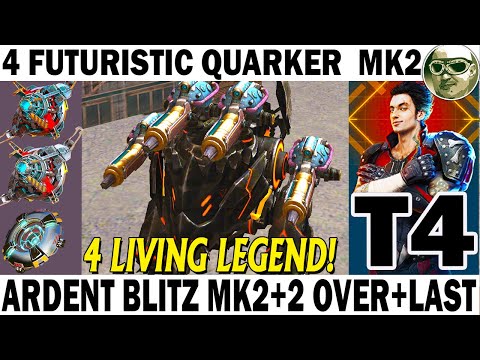 ARDENT BLITZ 4 QUARKER 12LVL MK2 + 2 OVERDRIVE UNIT 6 LVL WAR ROBOTS CLIVE VCIOUS T4 + 78% DAMAGE
