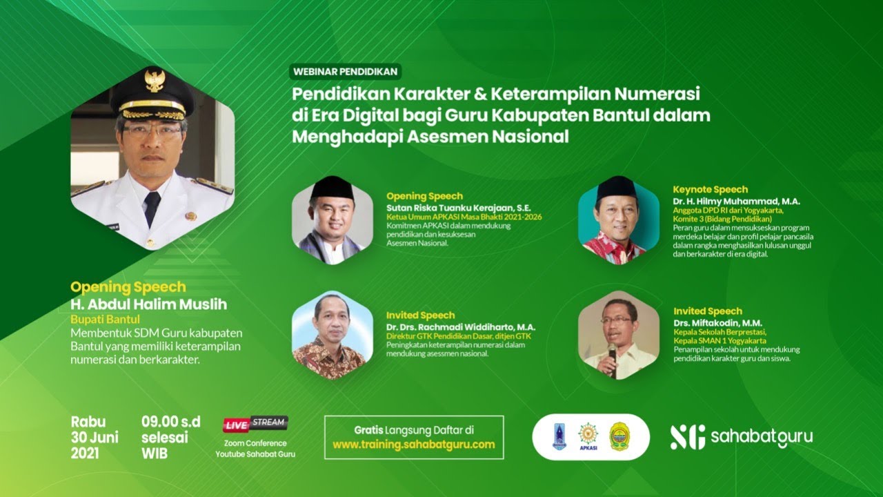WEBINAR PENDIDIKAN: Kabupaten Bantul dan Sahabat Guru