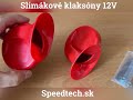 Klaksón 12V - červené slimáky 2-tónové SN-233 (2ks) - Video Youtube