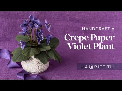 How to Make a Crepe Paper Violet Plant