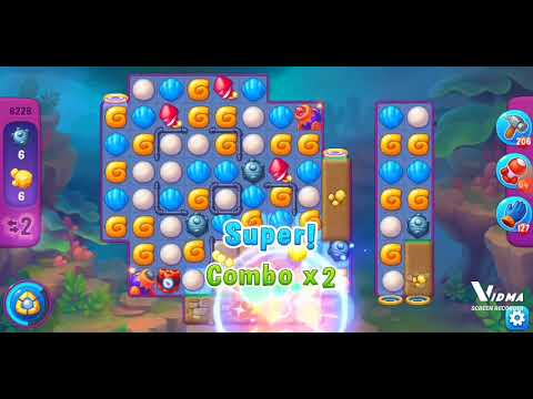 Fishdom. 8228 super hard level no boosters and diamonds - 10 moves