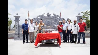 Ông Lê Thiên Lý - Chủ nhiệm CLB thư pháp Hải Phòng nói về bức bình phong