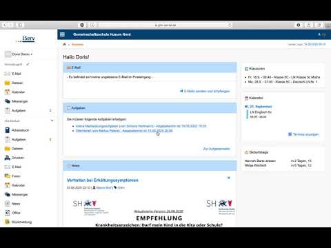 4.  iServ: Bearbeiten von Aufgaben: Das Bestätigen
