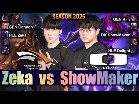 DK ShowMaker vs HLE Zeka - ShowMaker MALZAHAR vs Zeka RYZE Mid - Patch 25.18 KR Ranked | lolrec