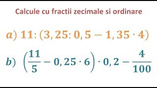 Operaţii cu numere zecimale 