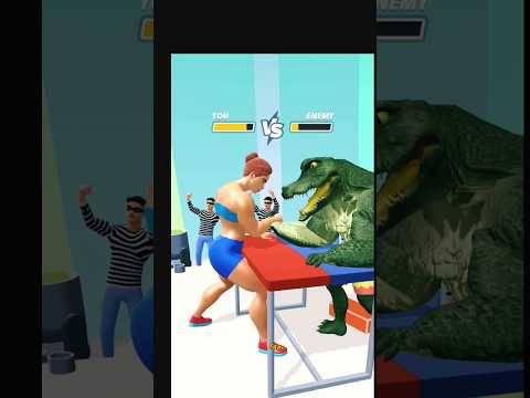 muscle WOMEN VS ALLIGATOR 🐊 | Crazy play by Poplay