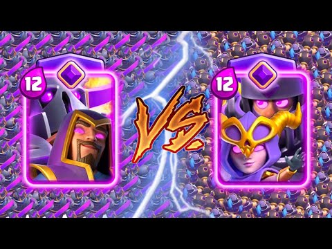 EVOLVED PEKKA + WIZARD Vs EVOLVED MEGA KNIGHT + WITCH - Clash Royale Battle