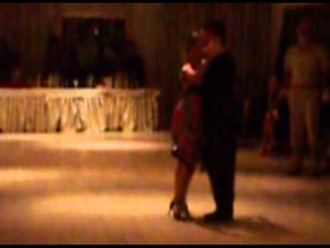  Andrea Misse  and  Javier Rodriguez  are  dancing  to  the  milonga  "  La Esquina  "