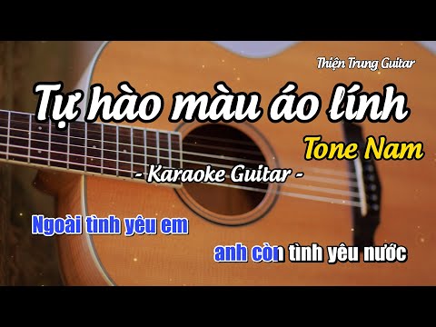 Karaoke Tự hào màu áo lính - Thái Học (Guitar Solo Beat) | Thiện Trung Guitar