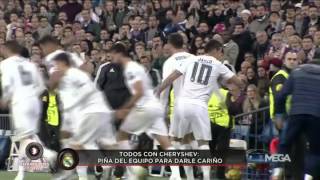Real Madrid celebrated Cristiano's second goal with Cheryshev