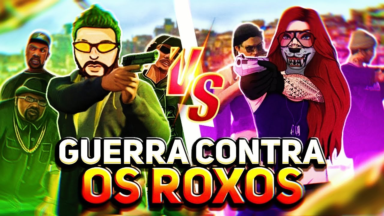 GROTA x ROXOS, TIVEMOS QUE INVADIR A FAVELA DELES! GTA RP