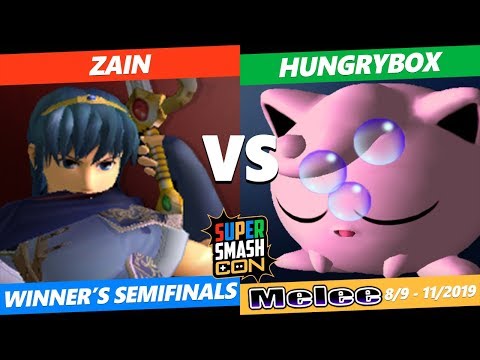 SSC 2019 SSBM - PG Zain (Marth) VS Liquid Hungrybox (Jigglypuff) Smash Melee Winner's Semifinals