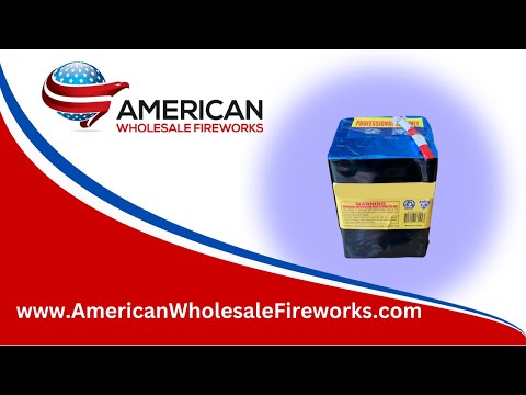 Cake - 25s Straight Red Star - Wizard Pro Line ... Available at American Wholesale Fireworks!