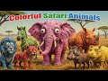Colorful Safari Animals Jelly Songs Animals Song Nursery Rhymes ABC Songs ABC Animals Sounds