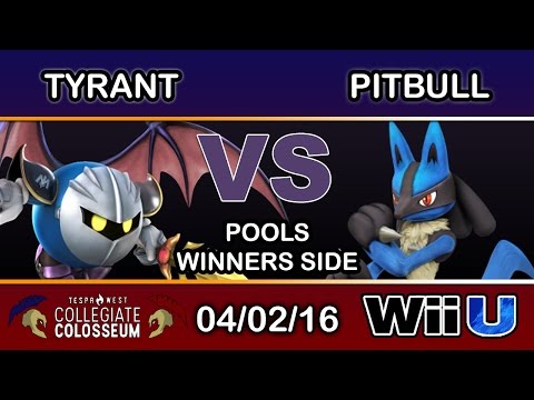 Tespa Collegiate: NME | Tyrant (Meta Knight) Vs. Pitbull (Lucario) Pools Winners - Smash Wii U