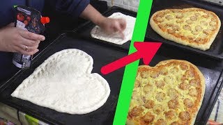 tutorial: heart shaped pizza for Valentine's day